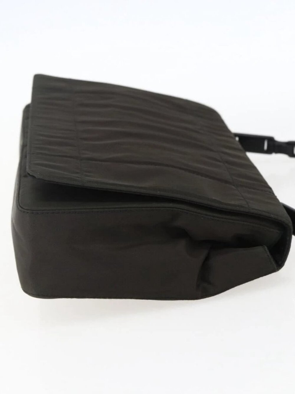 PRADA Shoulder Bag Nylon Leather Khaki Auth 173639 - Picture 3 of 12